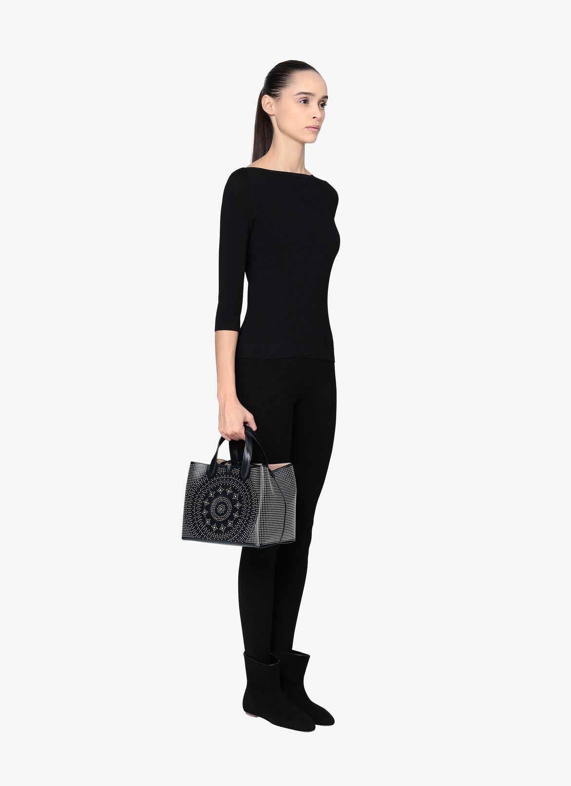 Frida 24 Tote Bag ALAÏA NIGHT BLUE FRIDA 24 TOTE BAG
